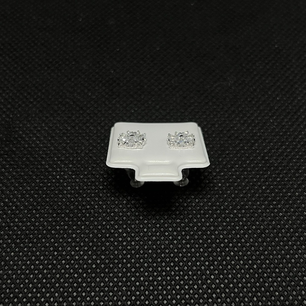 Pendientes De‎ Plata 925 Con Diseño De Flor - Picture 4 of 5